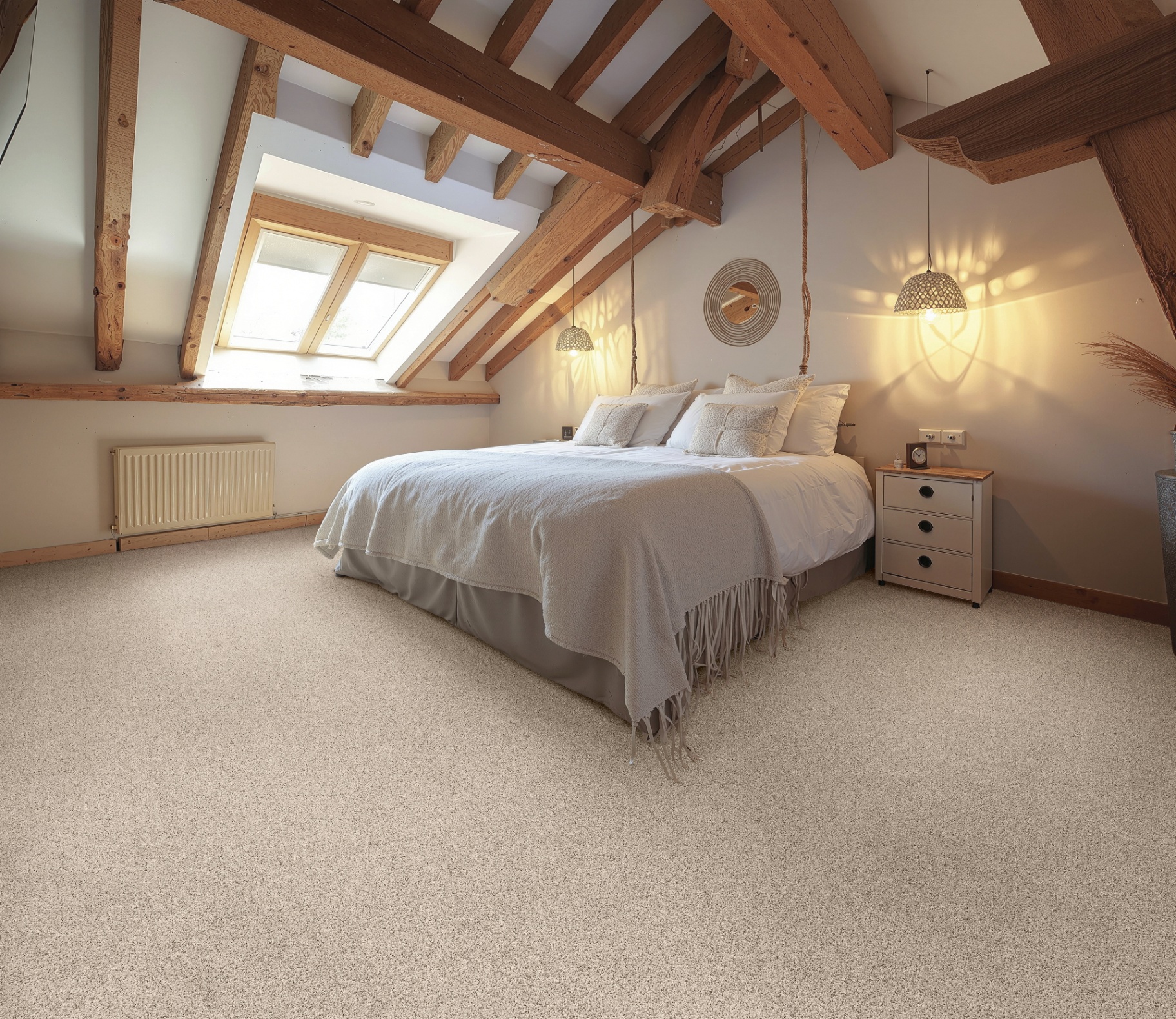 Bedroom interior featuring Furlong Flooring Trident Quicklime carpet